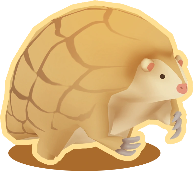 Pango, your friendly golden pangolin adventure companion